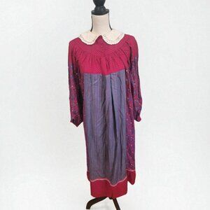 Vintage René Derhy Paris Dress – Size S – Made in India – Boho Prairie Style